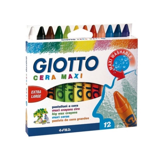 Crayones Ceras Giotto Bebe X10 Colores Sacapuntas No Toxicos